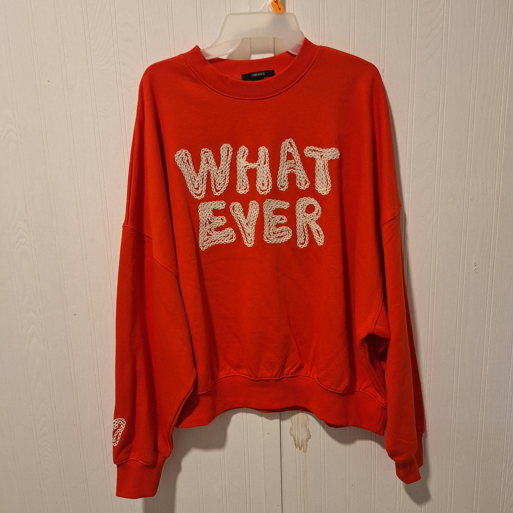 Forever 21 “What Ever” Red Sweater ✨ As Seen On The Upshaws